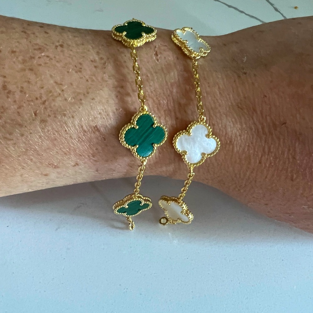 Alhambra GREEN Malachite Bracelet